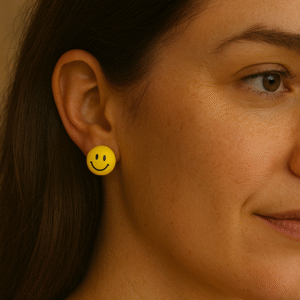 T11008 -Smiley Earrings, Yellow