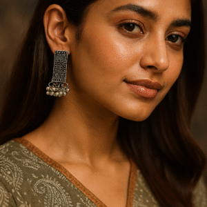 T11020-Simple Oxidised Earring