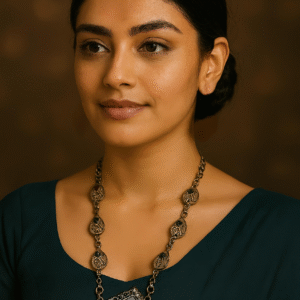 T10513-Oxidised Krishna Necklace